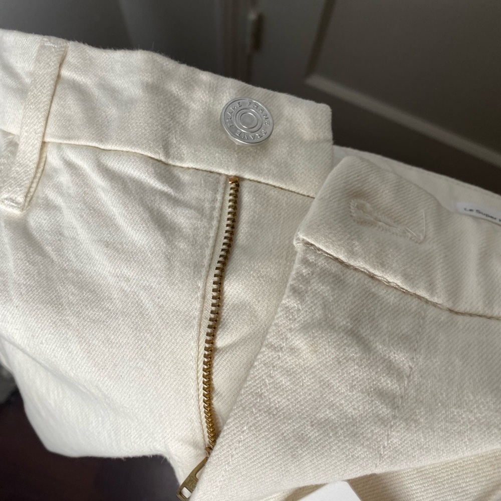 FRAME NWT Denim Women's Cream Jeans Le Super High Rise - Picture 7 of 7